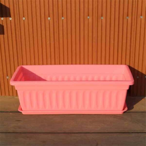 Maceteros rectangulares de plastico color rosa