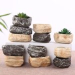 Maceteros de piedra natural en forma de roca baratos